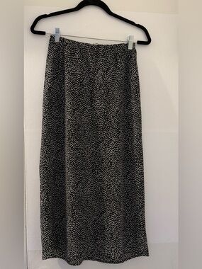 Japna Black Polka Dot Maxi Skirt- Size M